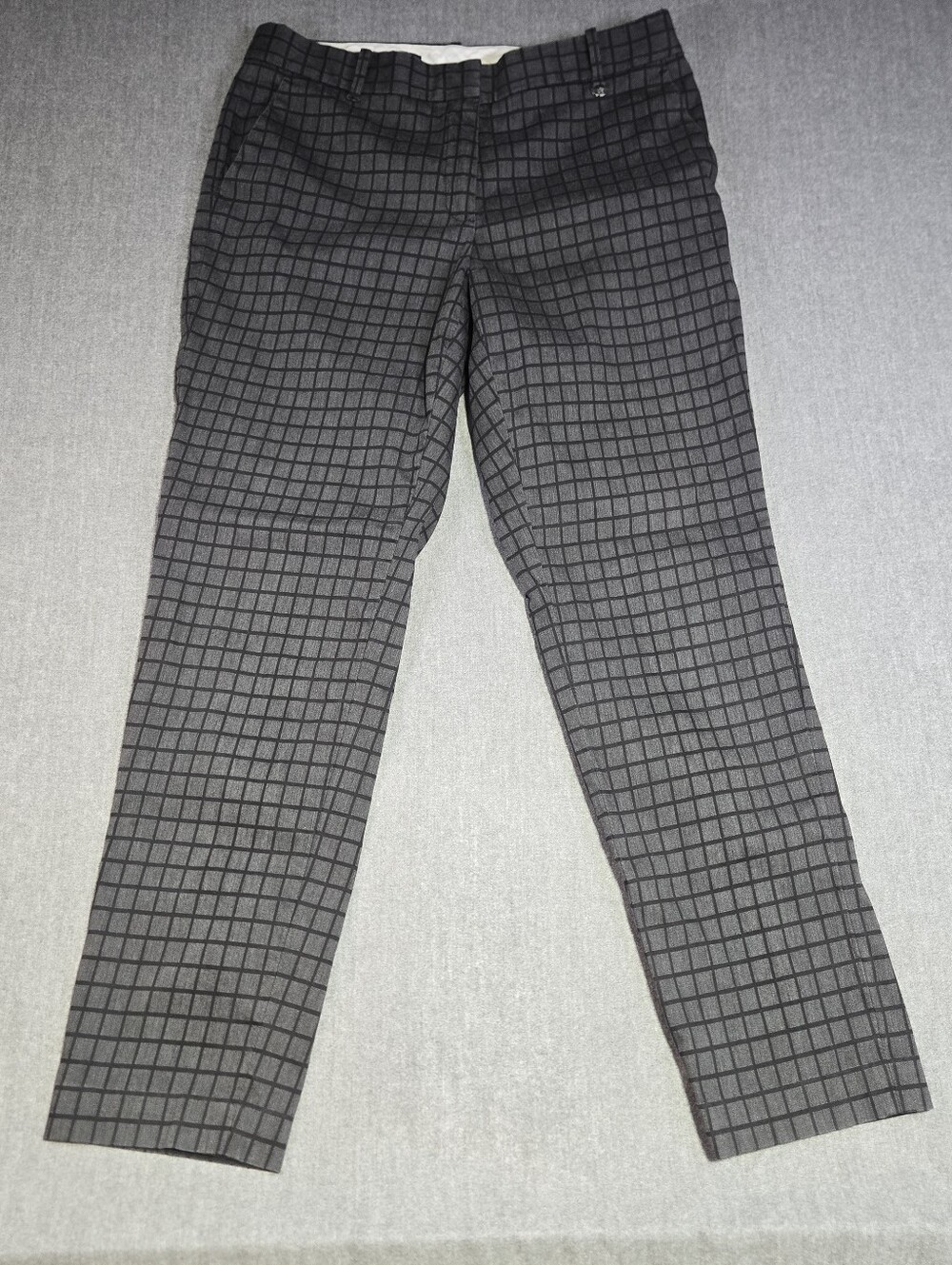 ​Brooks Brothers Womens Size 8 Natalie Fit Dress Pants Charcoal Gray Windowpane